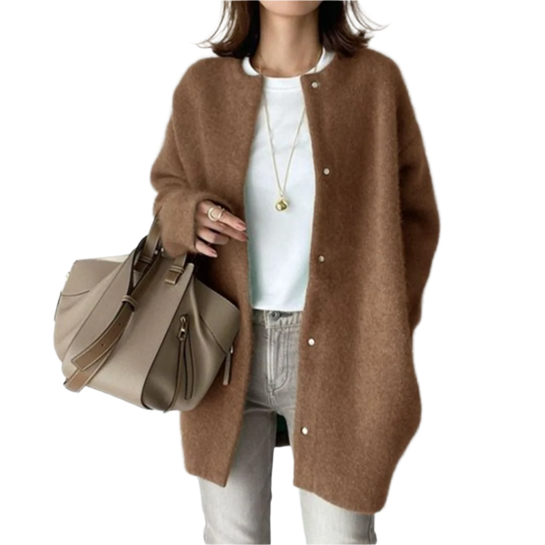 Anesa – Wollmantel Damen – Klassisch Beigefarbene Eleganz für den Winter
