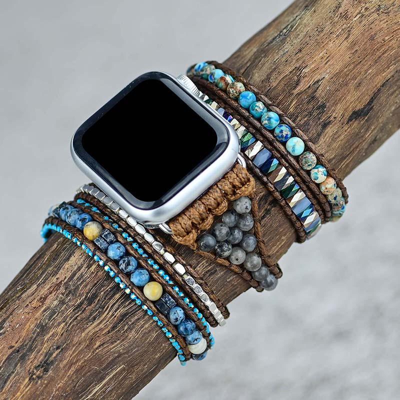 Armband Damen – Handgefertigt aus Edelsteinen – Stilvoller Magnetverschluss für Apple Watch