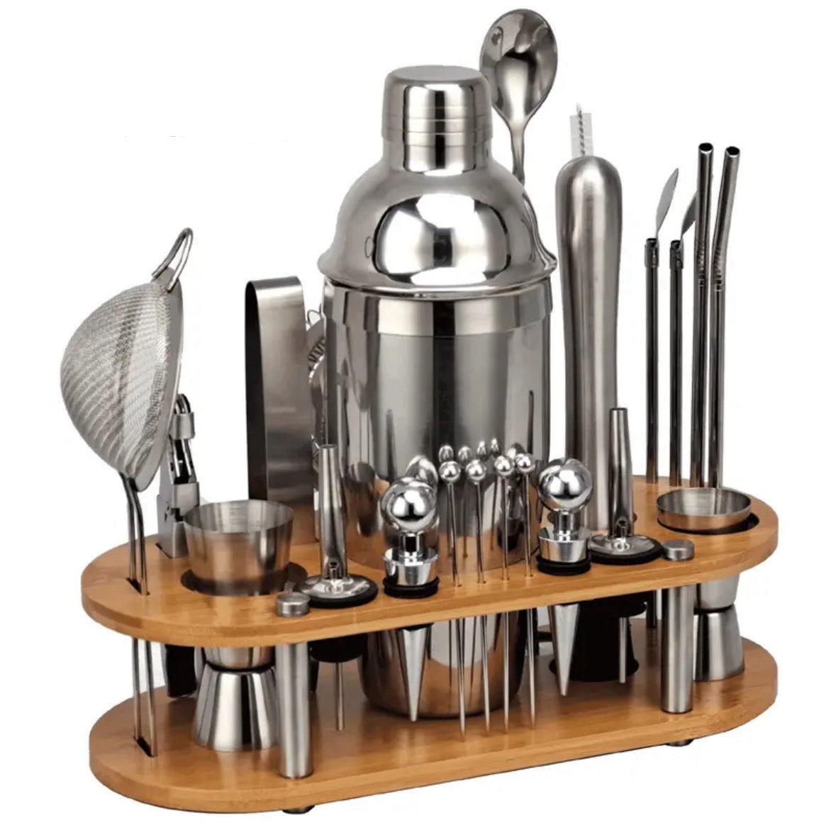 Bartender Set – 23-teiliges Edelstahl-Set – Ideal für Cocktail-Experimente zu Hause