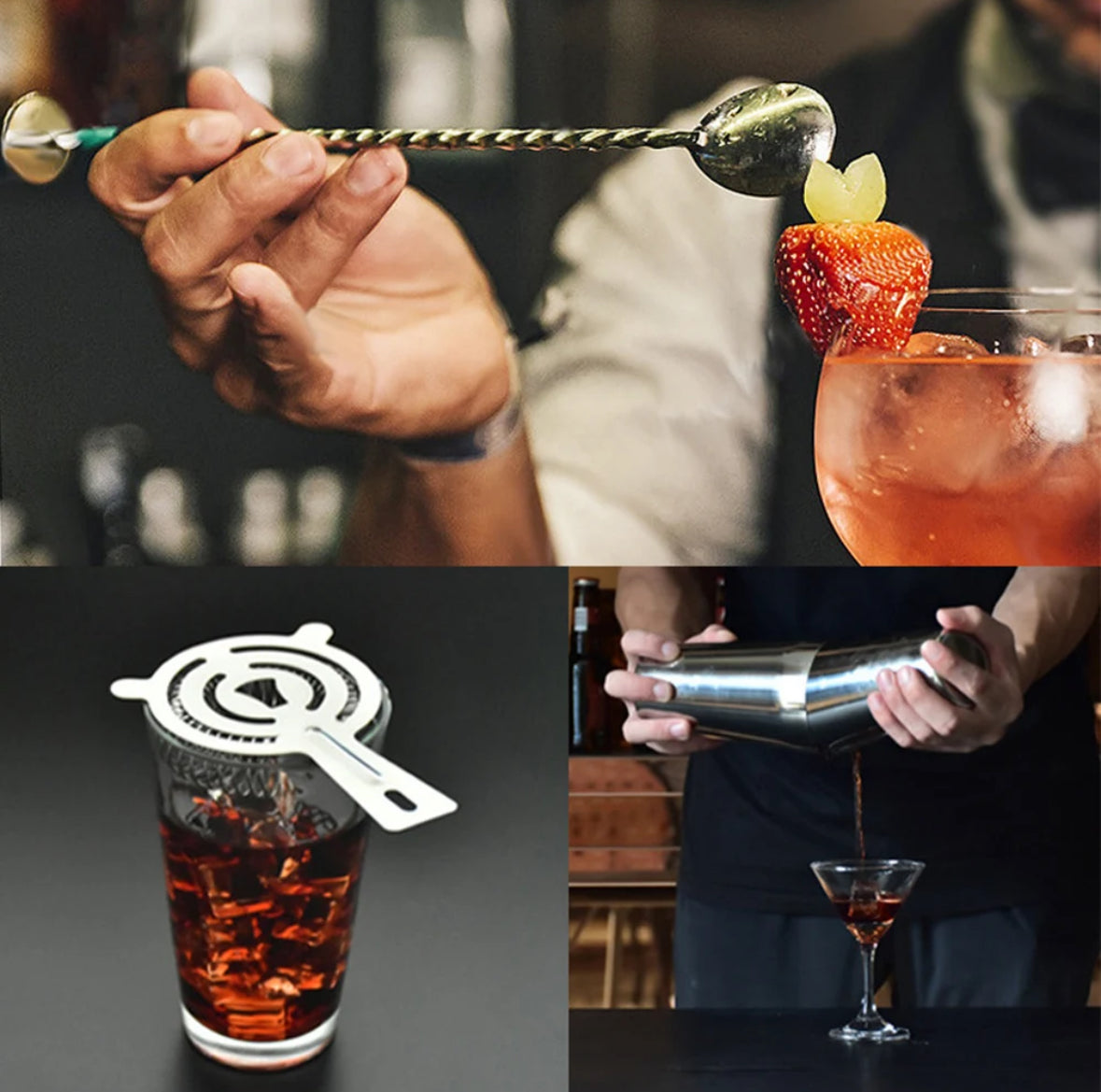 Bartender Set – 23-teiliges Edelstahl-Set – Ideal für Cocktail-Experimente zu Hause