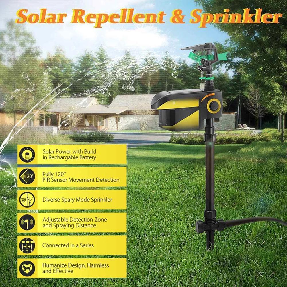 Bewegungsmelder Sprinkler – Solarbetrieben & Wassersparend – Effektiv gegen Rehe im Garten