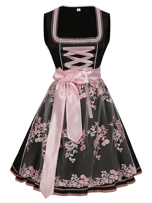 Blumenmuster Dirndl – Traditionelle Trachtenmode Damen – Elegant & Vielseitig 0