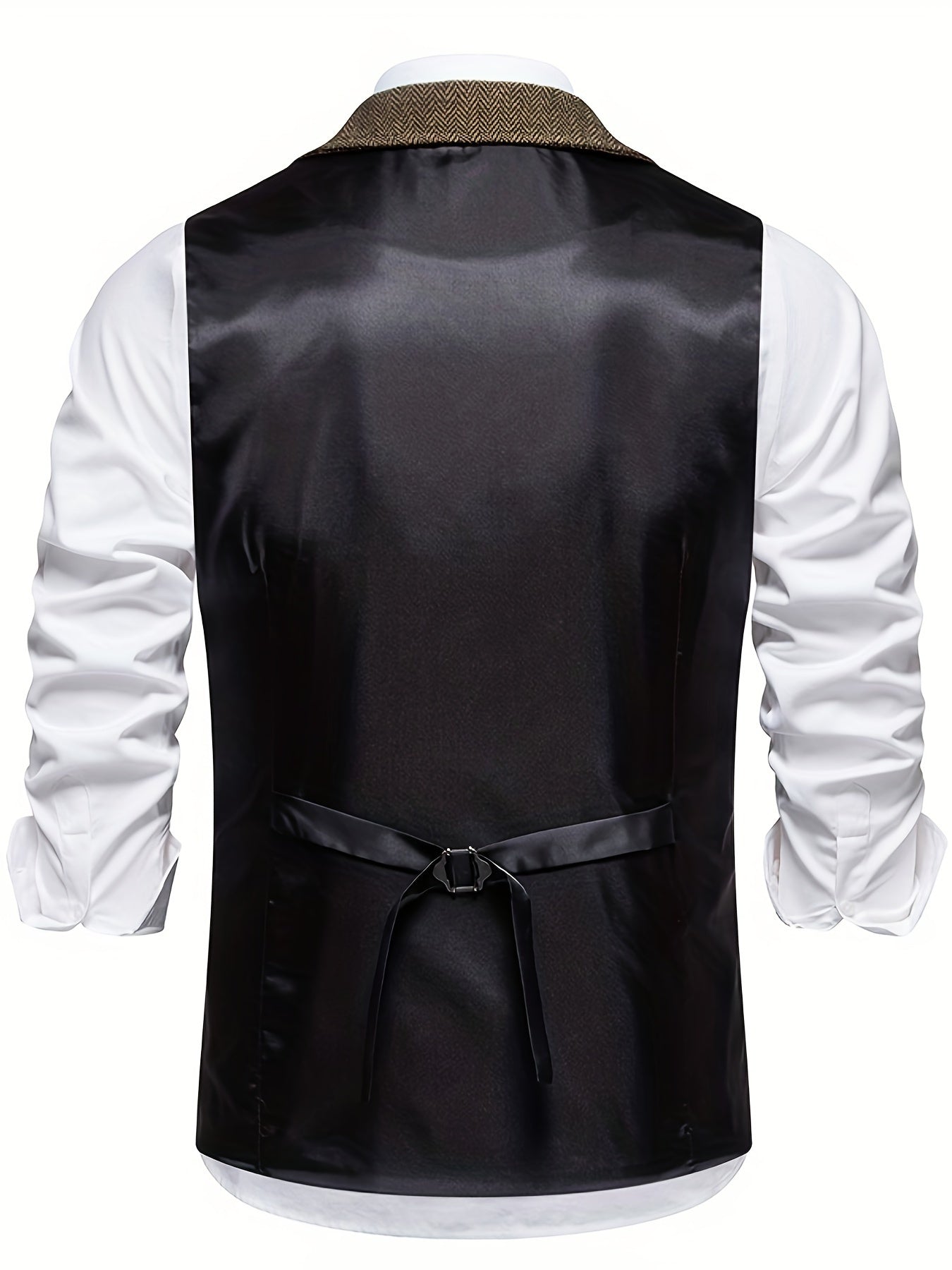 Classic Herrenweste – Fischgrätmuster – Elegante Passform für Stil und Komfort 5