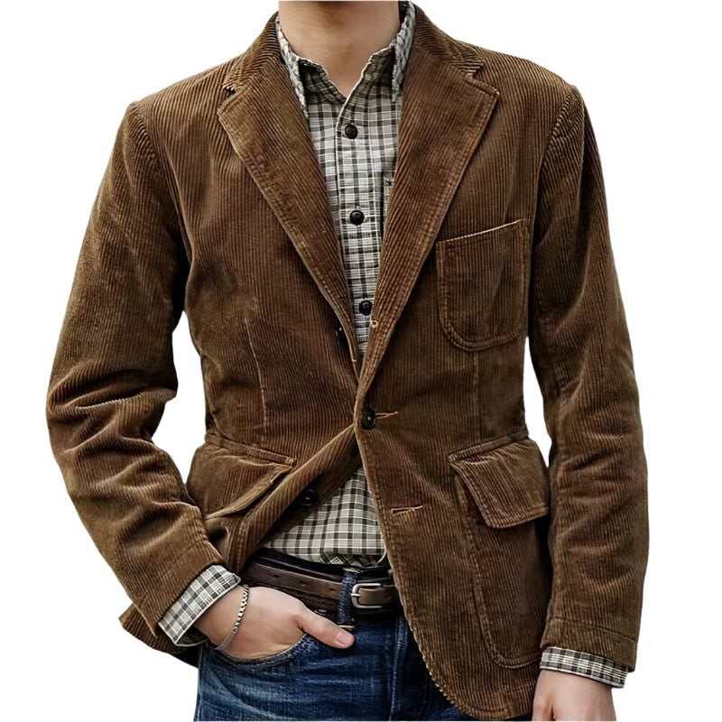 Cord-Sakko Herren – Stilvolles Blazer-Set – Vielseitig & Komfortabel 2