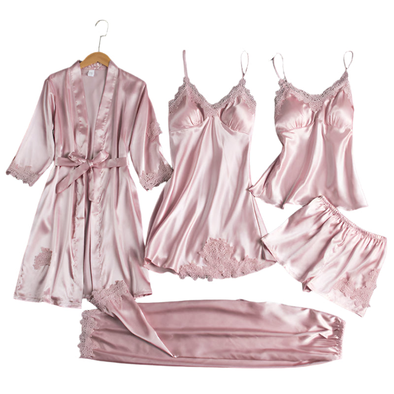 Damen Pyjama-Set – Elegante Seide für Komfort und Stil