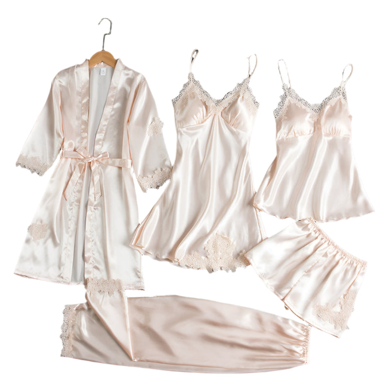 Damen Pyjama-Set – Elegante Seide für Komfort und Stil