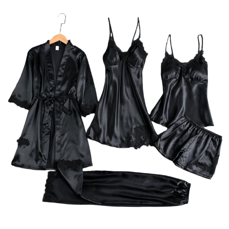 Damen Pyjama-Set – Elegante Seide für Komfort und Stil