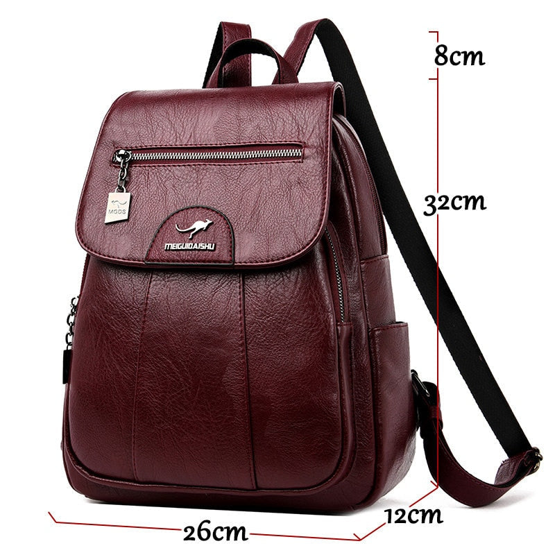 Damenrucksack – Hochwertiges Leder & Ergonomisches Design – Ideal für Alltag und Reisen