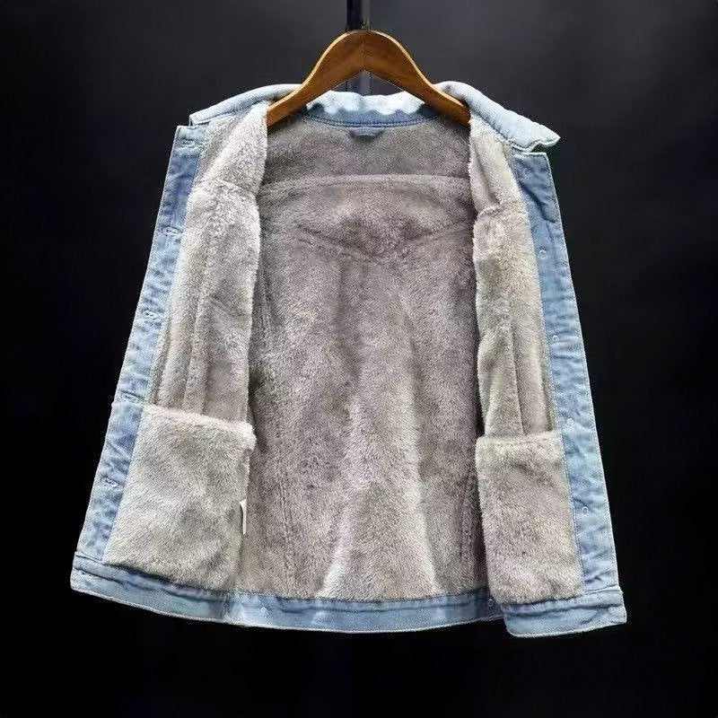 Denim & Co. – Herren Jeansjacke – Gefüttert mit Fleece für Wärme