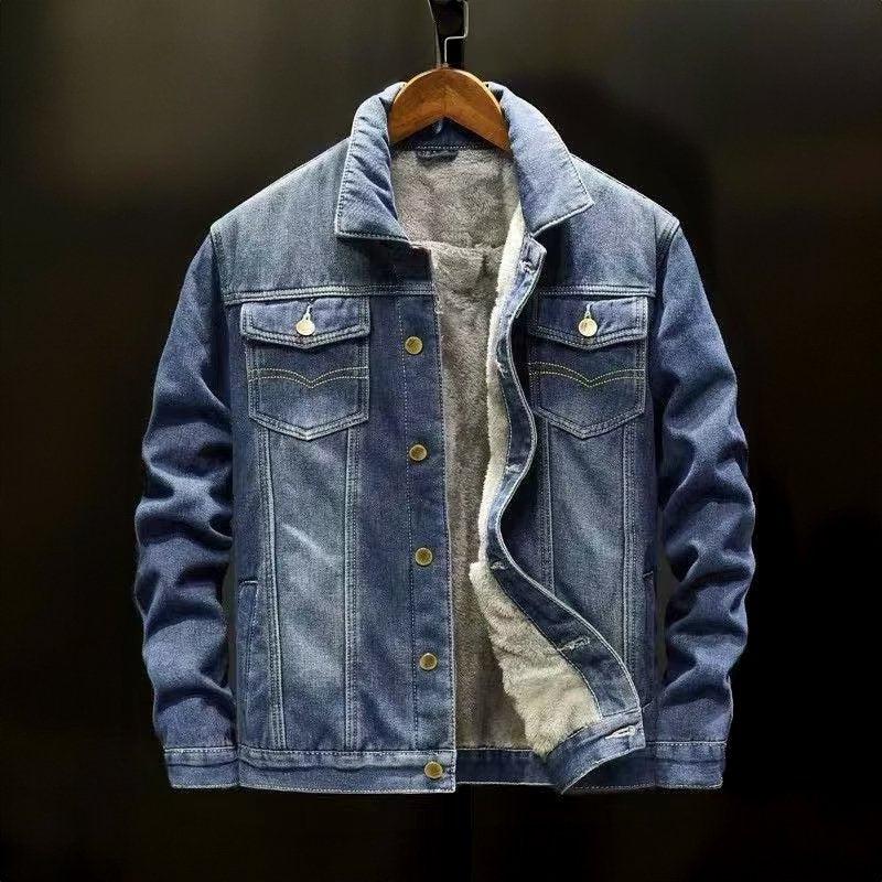 Denim & Co. – Herren Jeansjacke – Gefüttert mit Fleece für Wärme