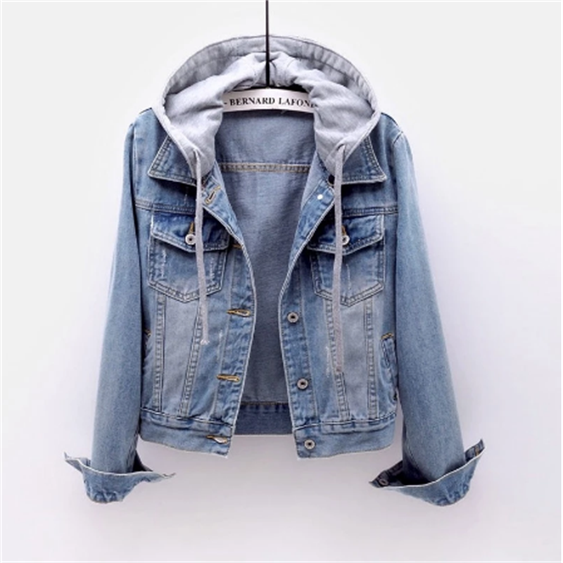 Denim – Damenjacke – Abnehmbare Kapuze & Fleece-Futter für Komfort