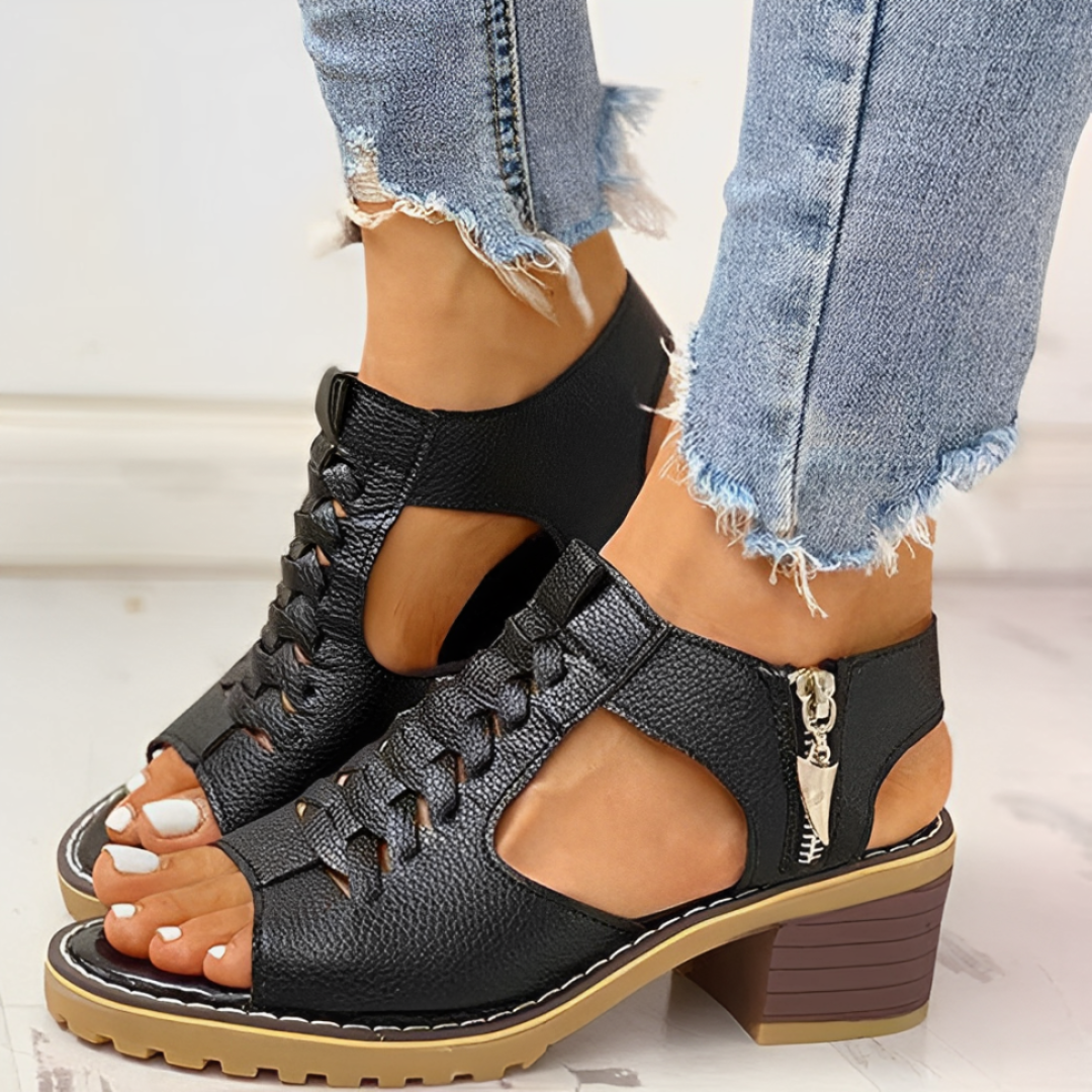 Elegante Damen Sandaletten – Stilvolles Peep-Toe-Design
