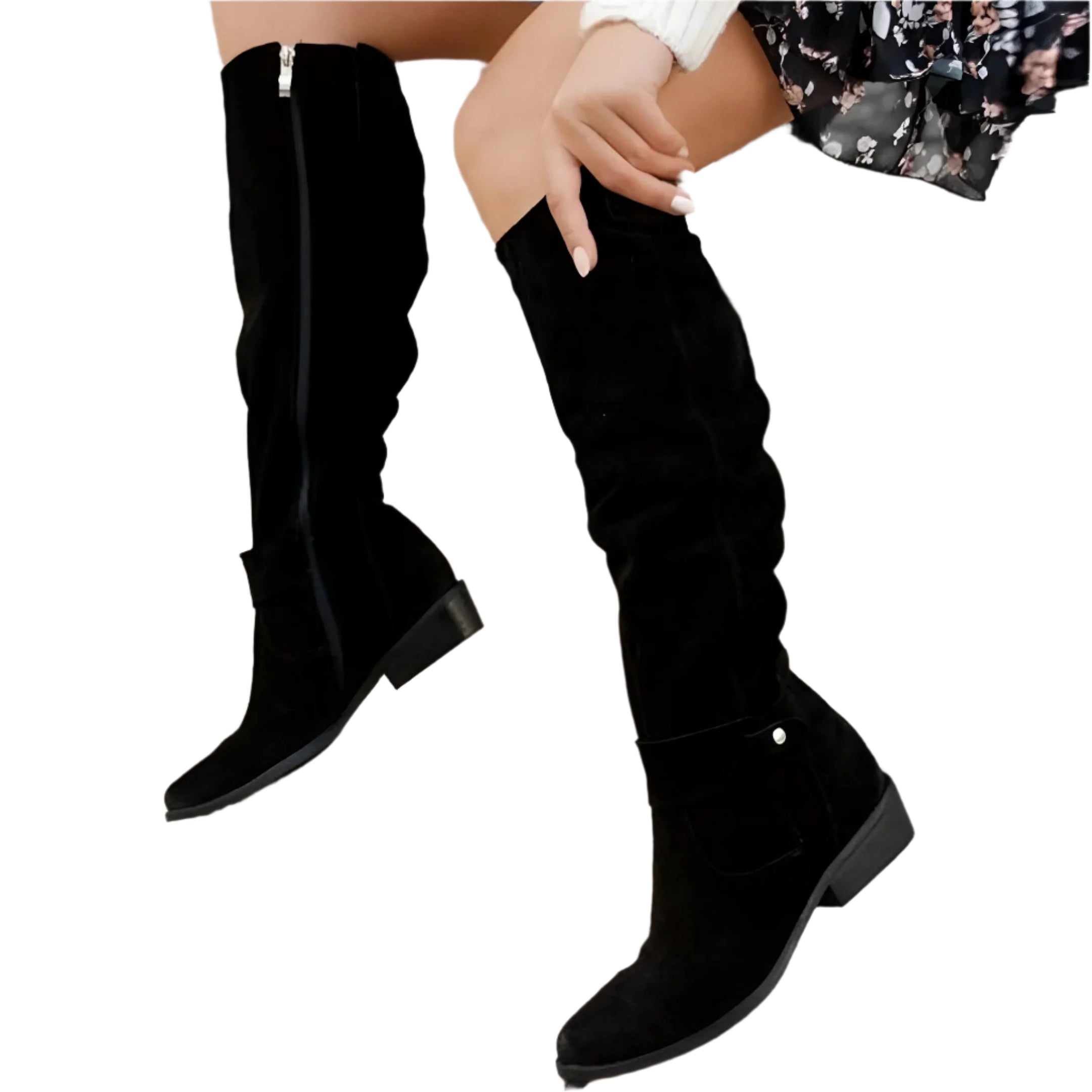 Elegante Damenstiefel – Hochwertiges Leder – Zeitlos & Vielseitig Schwarz