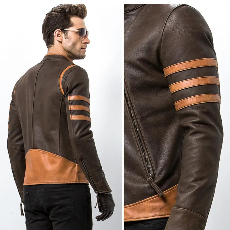 Elegante Herren Lederjacke – Taillierter Schnitt aus Hochwertigem Leder – Schwarz