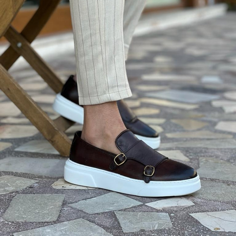 Elegante Herren Schuhe – Slip-On Loafers mit Doppelschnallen – Bequem & Stilvoll