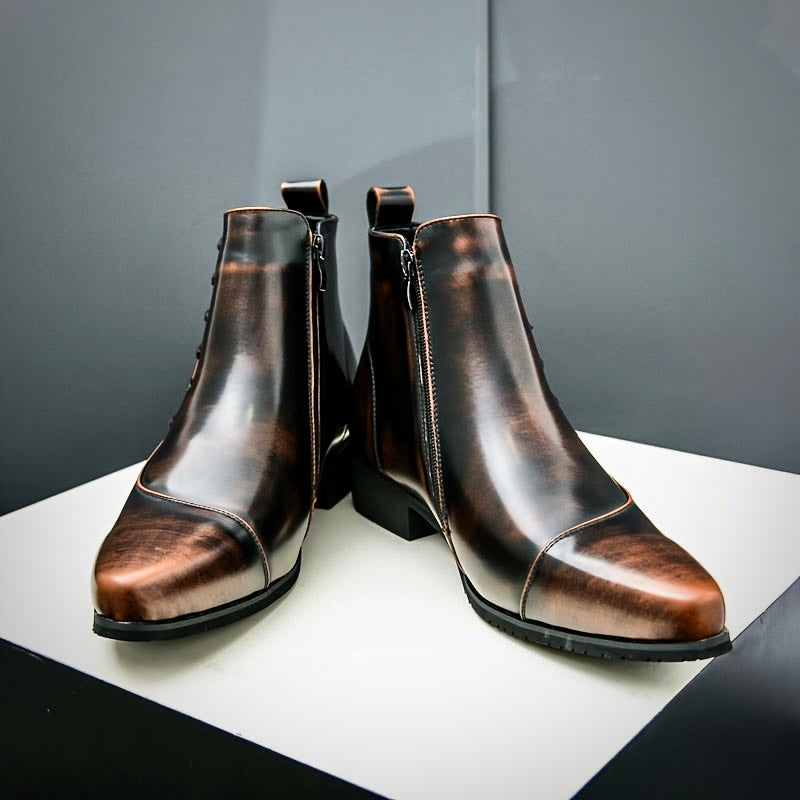 Elegante Herrenstiefel – Handgefertigte Lederstiefel in Schwarz – Premium Italienisches Echtleder
