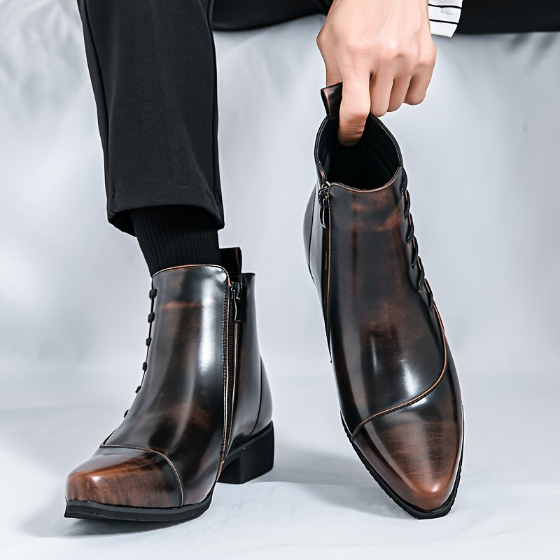 Elegante Herrenstiefel – Handgefertigte Lederstiefel in Schwarz – Premium Italienisches Echtleder