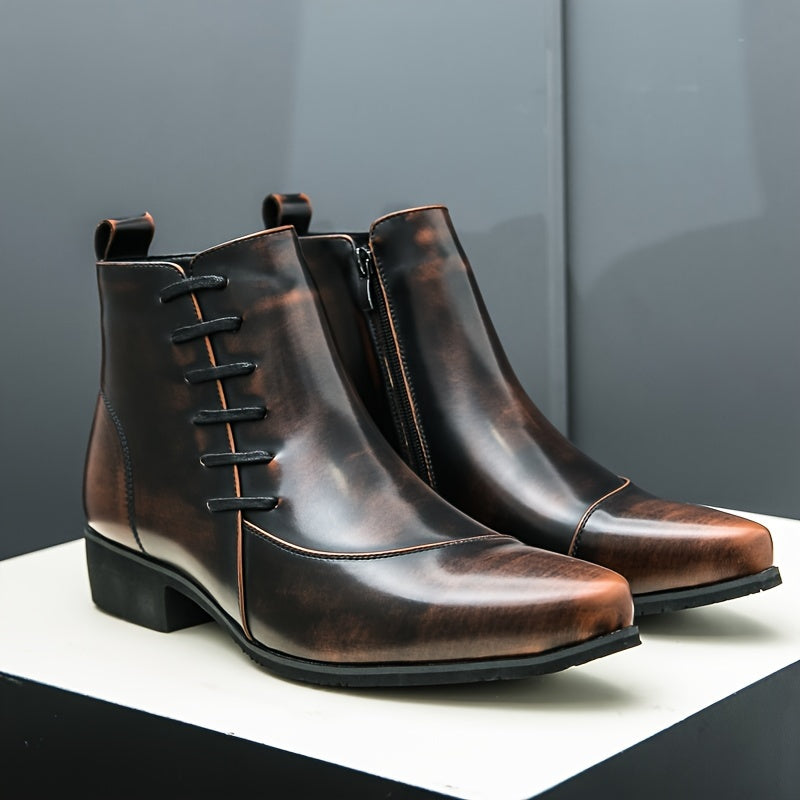 Elegante Herrenstiefel – Handgefertigte Lederstiefel in Schwarz – Premium Italienisches Echtleder