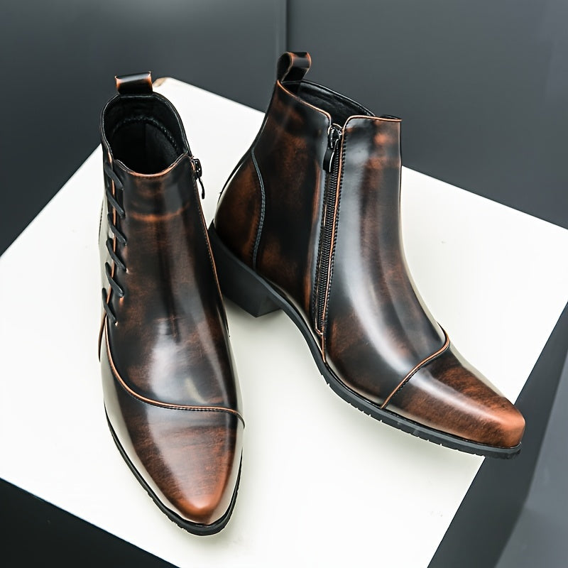 Elegante Herrenstiefel – Handgefertigte Lederstiefel in Schwarz – Premium Italienisches Echtleder