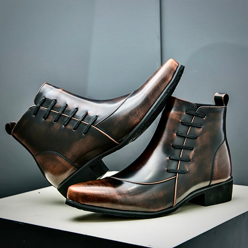 Elegante Herrenstiefel – Handgefertigte Lederstiefel in Schwarz – Premium Italienisches Echtleder