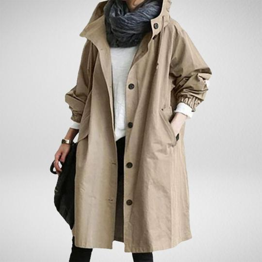 Elegante Lange Regenjacke Damen – Wasserdicht & Atmungsaktiv – Stilvoller Schutz bei jedem Wetter 5