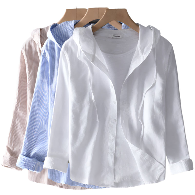 Elegante Leinenbluse Damen – Atmungsaktiv & Pflegeleicht – Zeitloser Schnitt