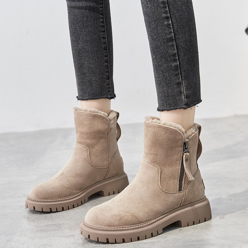 Elegante Samtstiefel Damen Schwarz – Warm & Vielseitig für Winteraktivitäten