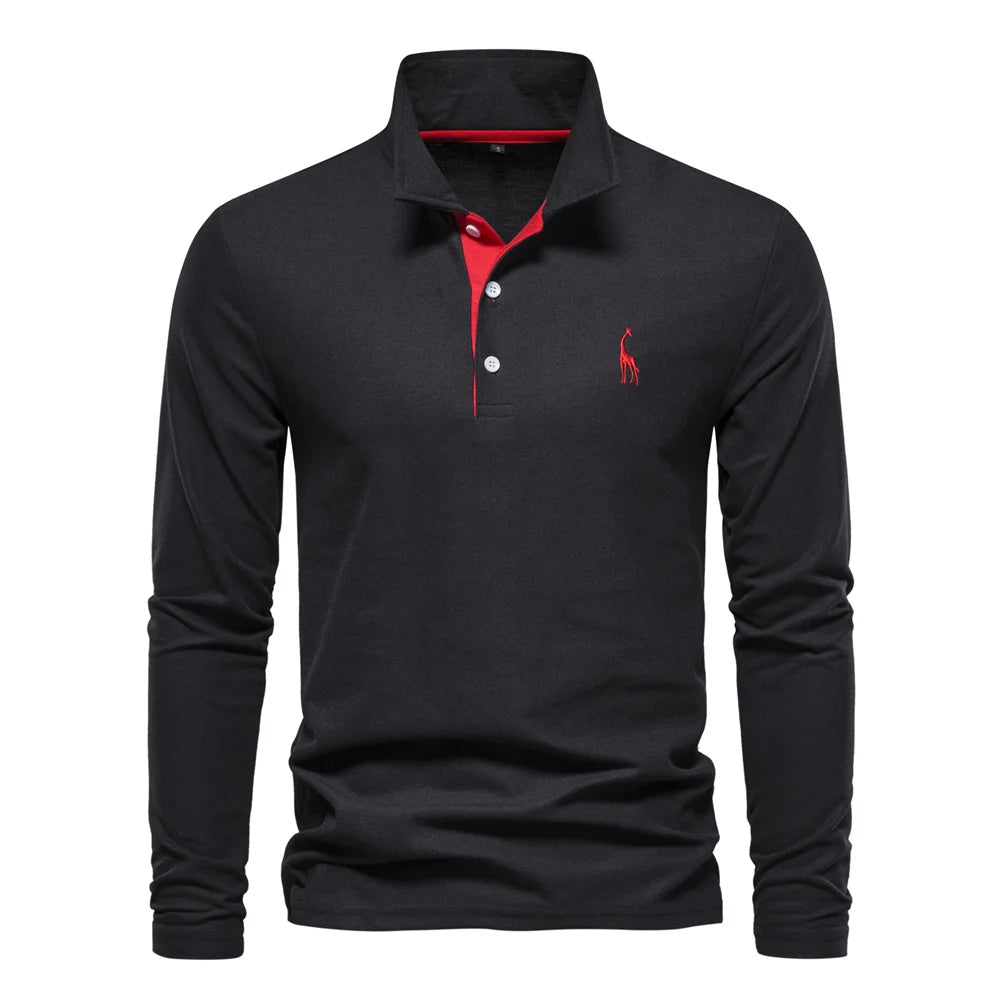 Eleganter Herren Polo Pullover – Hochwertiger Langarmstil für jeden Anlass