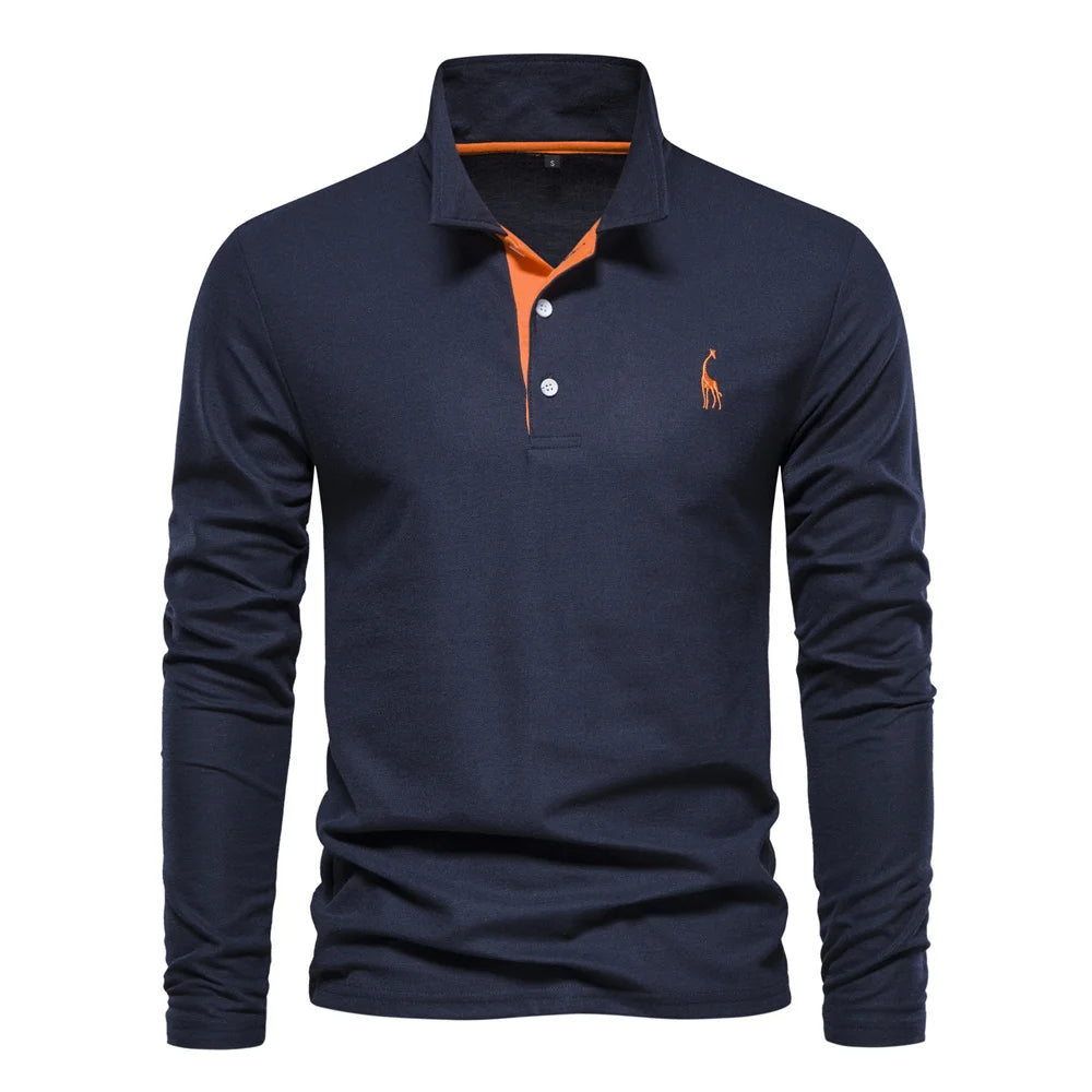 Eleganter Herren Polo Pullover – Hochwertiger Langarmstil für jeden Anlass