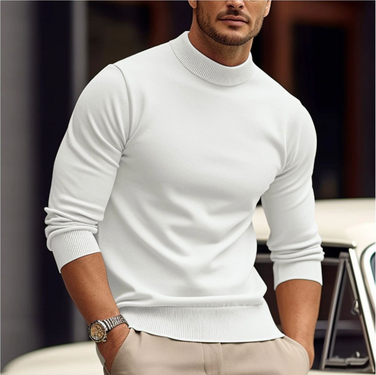 Eleganter Herren-Pullover – Weiche Baumwolle für höchsten Komfort