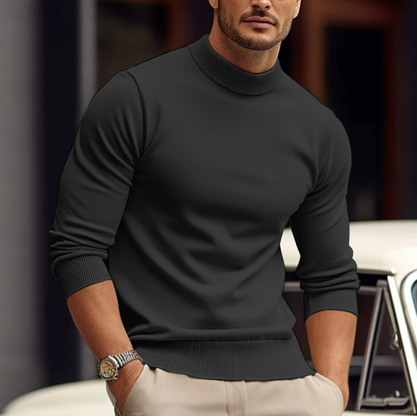 Eleganter Herren-Pullover – Weiche Baumwolle für höchsten Komfort