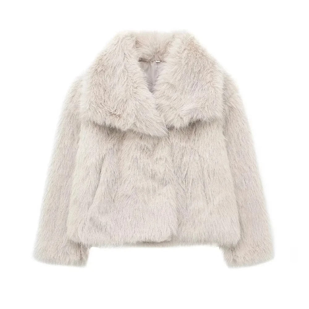 Eleganter Kunstpelzmantel Damen – Warm & Stilvoll für Herbst und Winter