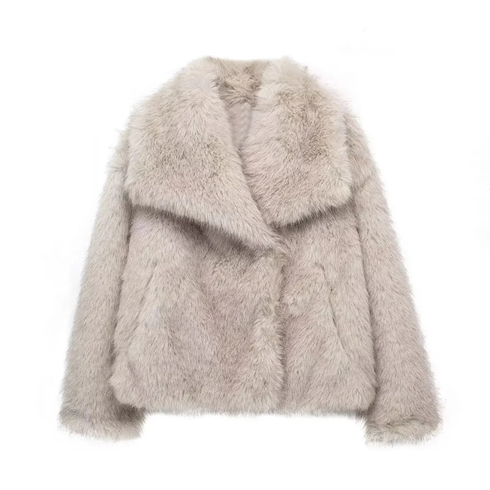 Eleganter Kunstpelzmantel Damen – Warm & Stilvoll für Herbst und Winter
