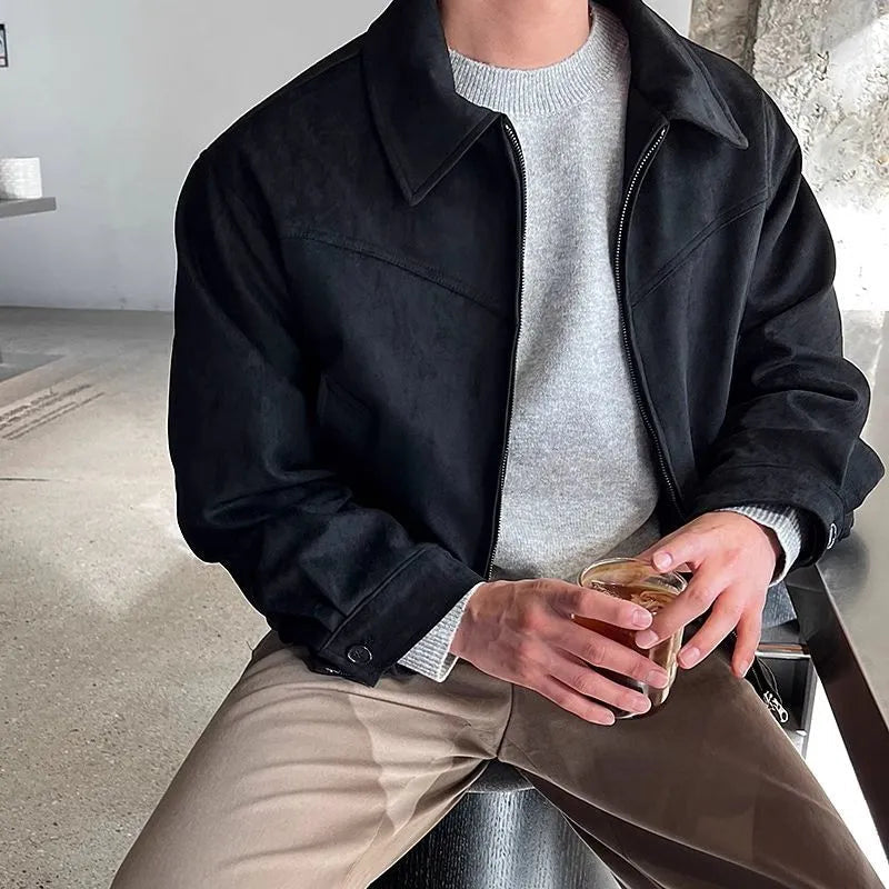 Eleganter Leder-Mantel für Herren – Stilvoll & Vielseitig