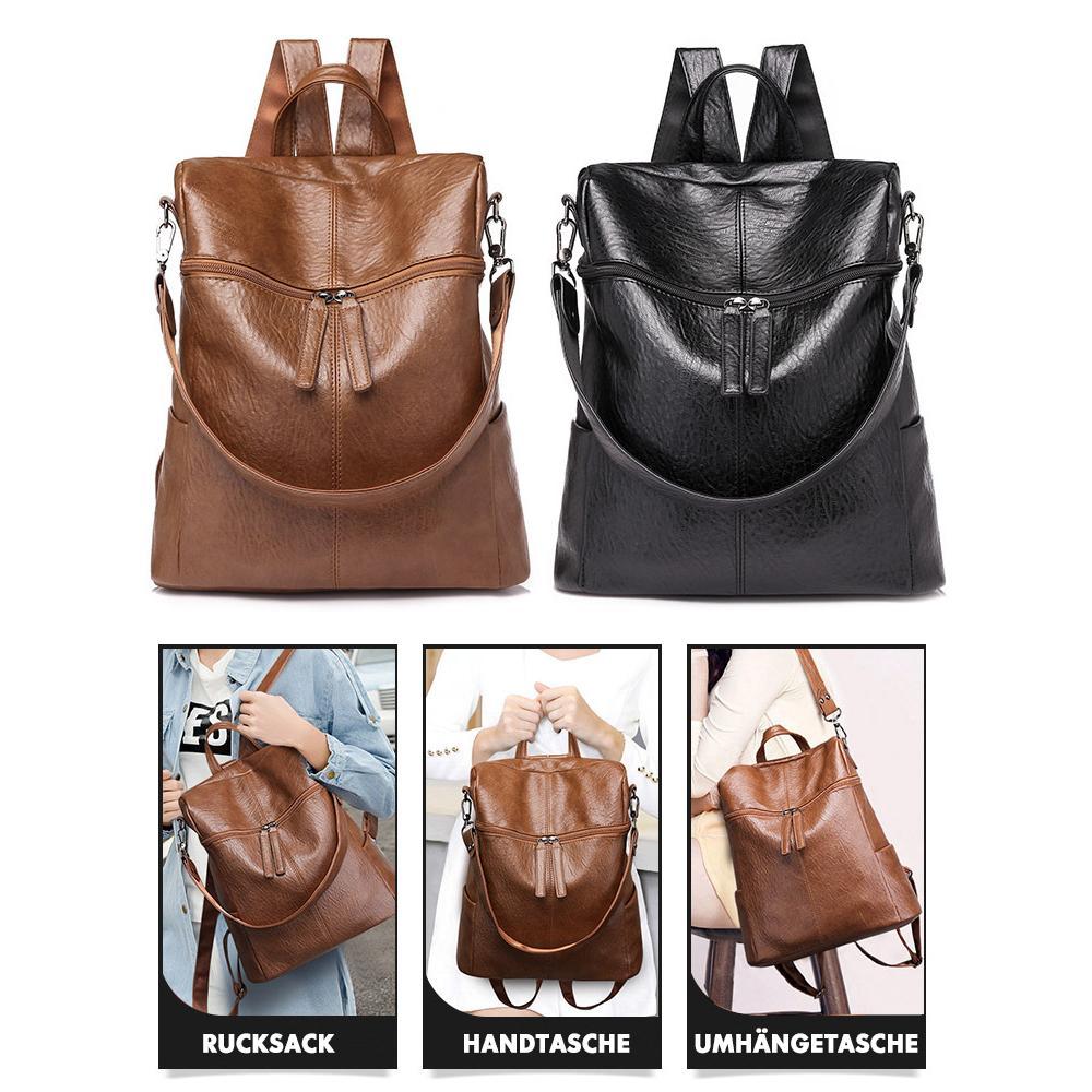 Eleganter Rucksack Damen – Geräumig & Multifunktional aus Echtem Leder