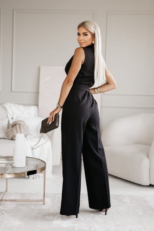 Eleganter Schwarzer Jumpsuit für Damen – Festlich & Vielseitig