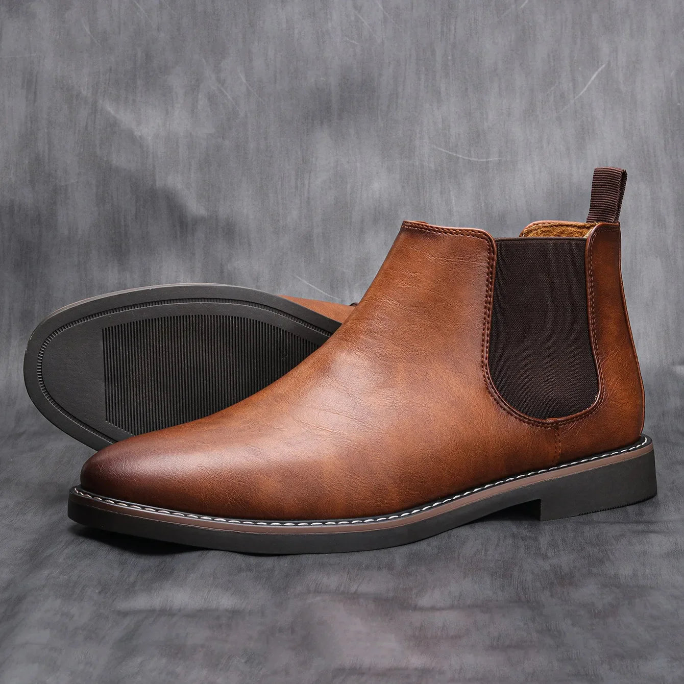 Eleganter Chelsea-Stiefel aus Leder für Herren – Stilvoll & Komfortabel in Schwarz oder Braun 3