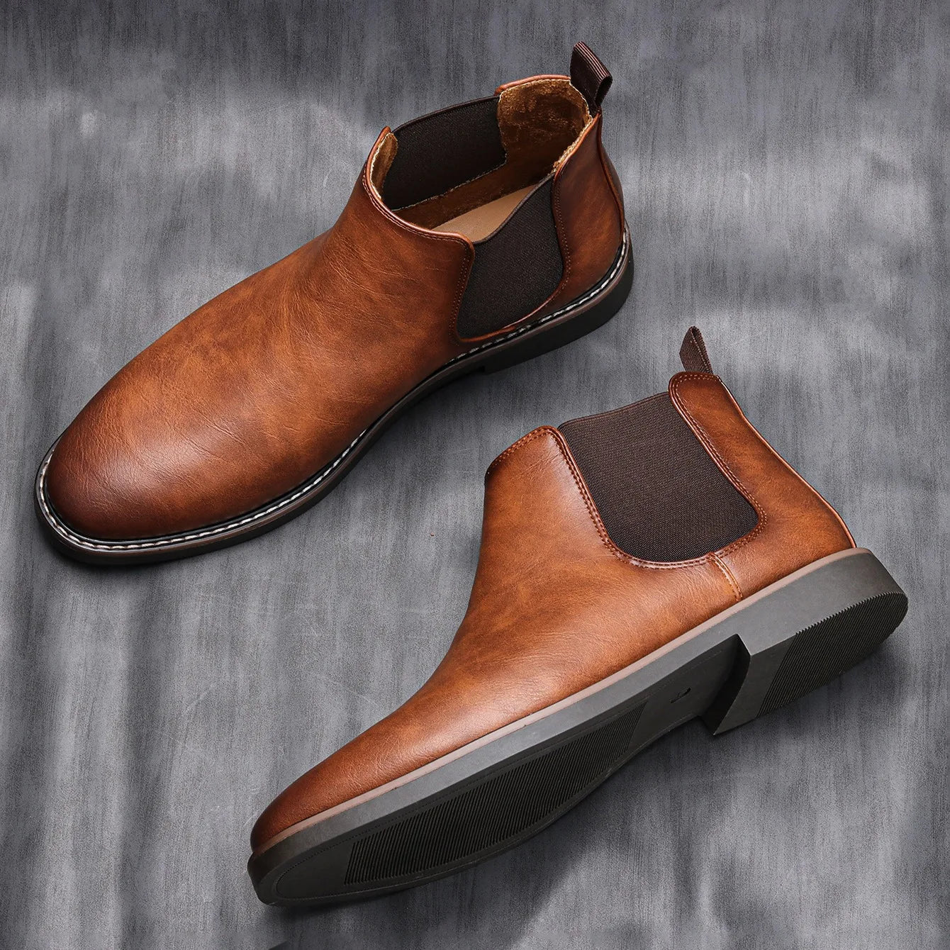 Eleganter Chelsea-Stiefel aus Leder für Herren – Stilvoll & Komfortabel in Schwarz oder Braun 4
