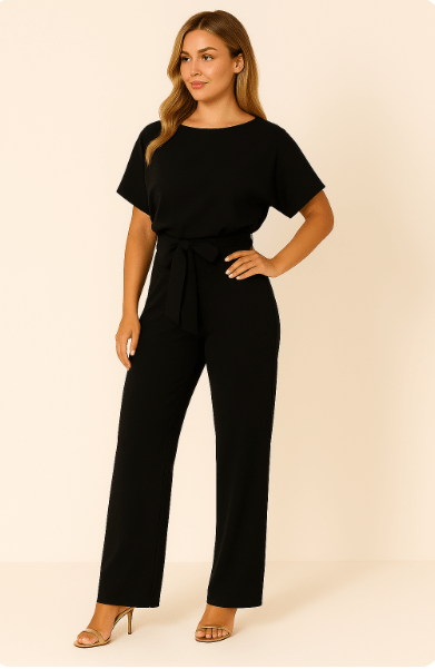 Eleganter Krawatten-Gürtel-Overall für Frauen – Stilvoll & Vielseitig 4