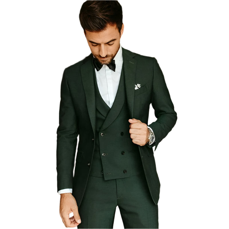 Elegantes 3-teiliges Herren-Set – Klassischer Blazer, Weste & Hosen – Ideal für Sommeranlässe 2
