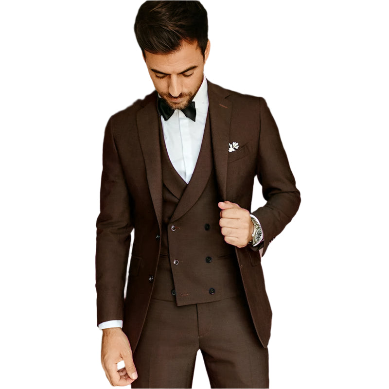 Elegantes 3-teiliges Herren-Set – Klassischer Blazer, Weste & Hosen – Ideal für Sommeranlässe 3