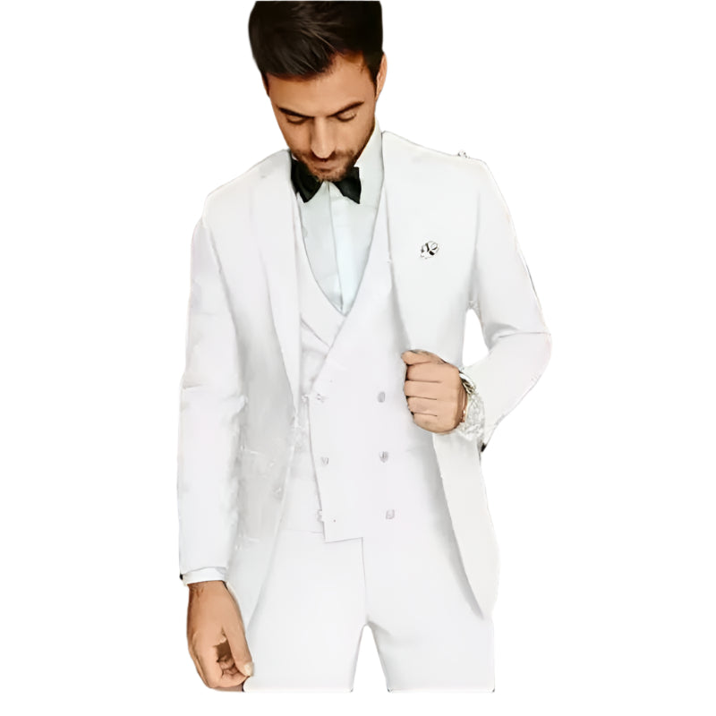 Elegantes 3-teiliges Herren-Set – Klassischer Blazer, Weste & Hosen – Ideal für Sommeranlässe 4
