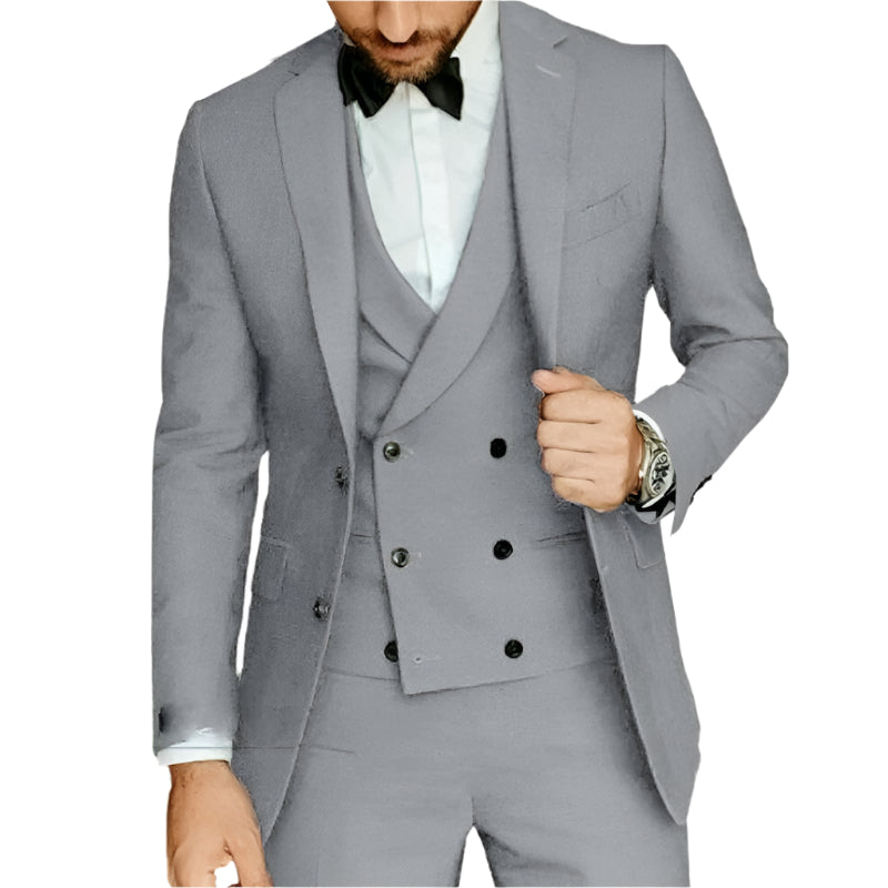 Elegantes 3-teiliges Herren-Set – Klassischer Blazer, Weste & Hosen – Ideal für Sommeranlässe 5