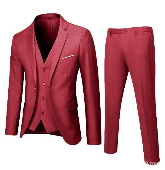 Elegantes 3-teiliges Herrenanzug-Set – Hochwertige Wolle für formelle Anlässe 3
