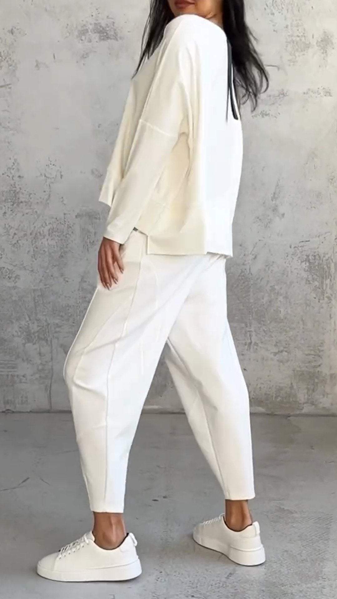 Elegantes Damen-Sommerset – Langarmshirt mit Hosen – Stilvoll & Vielseitig