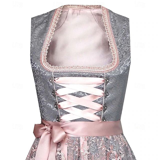 Elegantes Trachtenkleid Damen – Modernes Dirndl Mit Schürze - für Oktoberfest