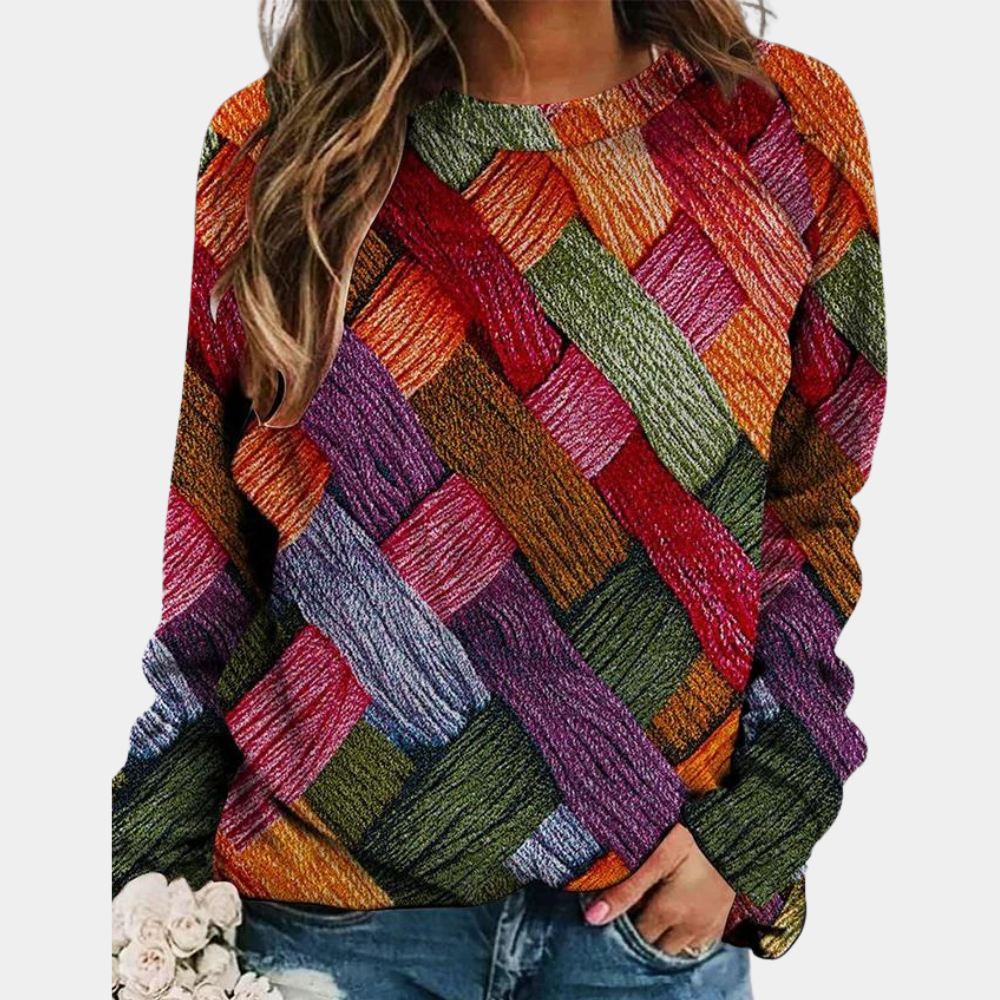 Farbenfrohe Damenstrickjacke – Stilvoll & Bequem