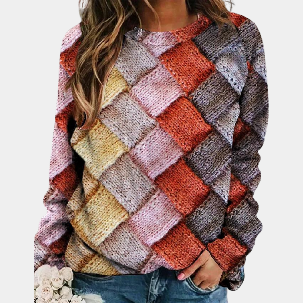 Farbenfrohe Damenstrickjacke – Stilvoll & Bequem
