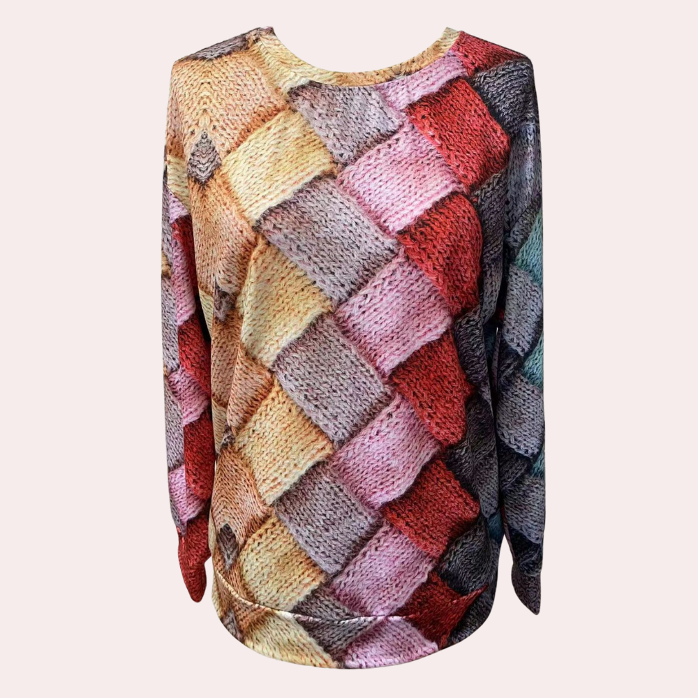 Farbenfrohe Damenstrickjacke – Stilvoll & Bequem