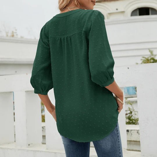Femma – Damenbluse – Elegantes Patchwork-Design für Festliche Anlässe